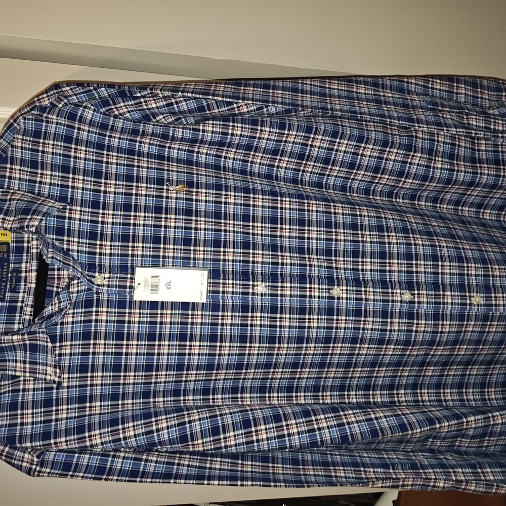 Men's Blue Plaid Shirt